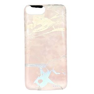 Luxy Lemon - iPhone 8 Plus/7 Plus - White Holo Marble Battery Case